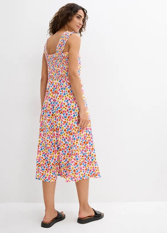 Shirtkleid aus Baumwoll-Viskose-Mix in weiß von hinten (Totalaufnahme) - bonprix Shirtkleid aus Baumwoll-Viskose-Mix in weiß von hinten (Totalaufnahme) - bonprix