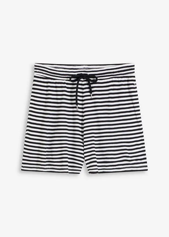 Strandshorts aus fließender Viskose in schwarz von vorne - bonprix Strandshorts aus fließender Viskose in schwarz von vorne - bonprix