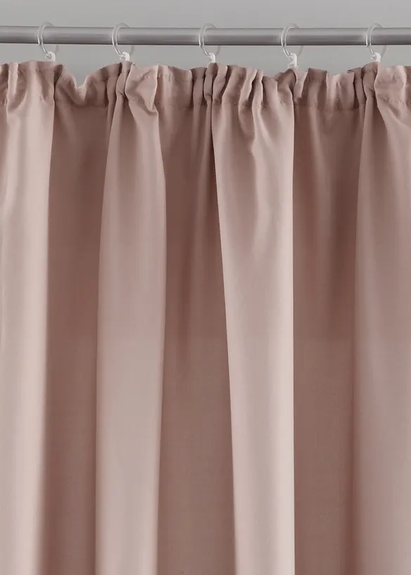 Blickdichte Vorhänge aus Microfaser (2er Pack) in beige - bonprix