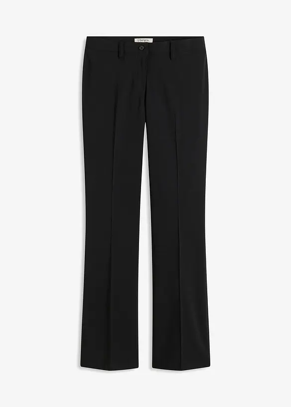 Stretch-Hose, Bootcut in schwarz von vorne - bonprix