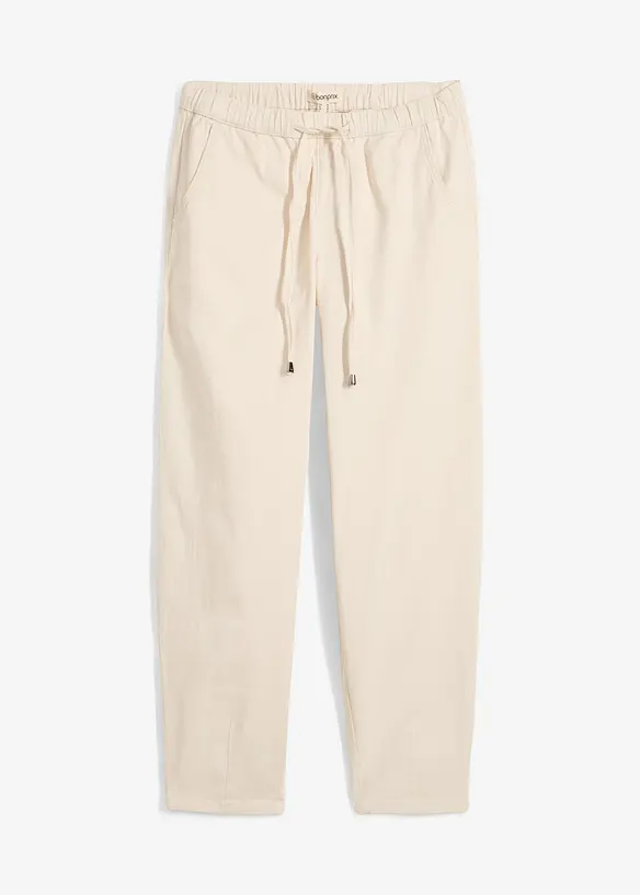 Barrel-Jeans, Mid Waist, Bequembund in beige von vorne - bonprix Barrel-Jeans, Mid Waist, Bequembund in beige von vorne - bonprix