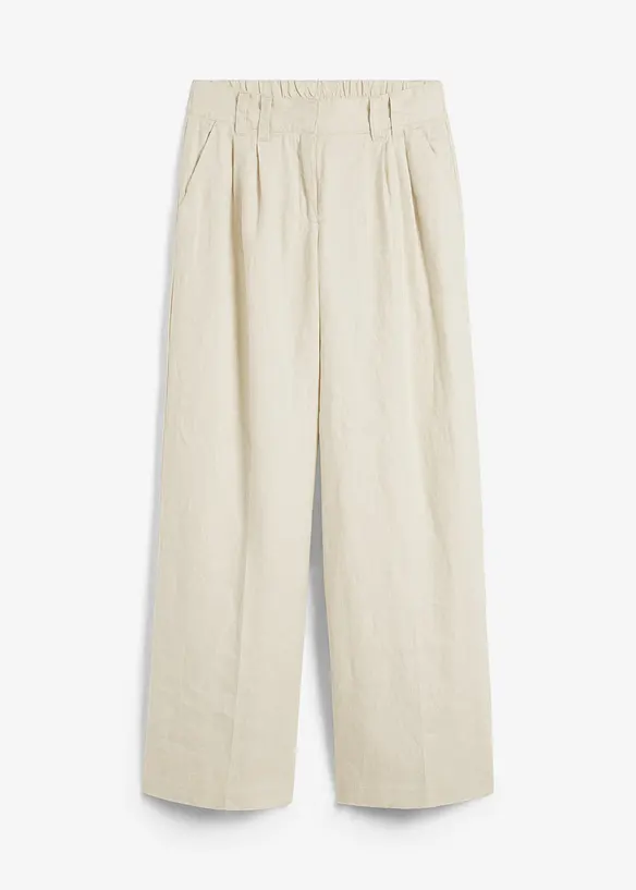 Leinenhose in beige von vorne - bonprix Leinenhose in beige von vorne - bonprix