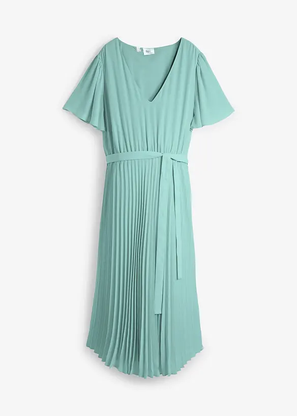 Umstandskleid aus zartem Georgette in grün von vorne - bonprix Umstandskleid aus zartem Georgette in grün von vorne - bonprix