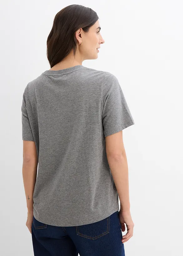 Umstandsshirt mit diskreter Stillfunktion mit Bio-Baumwolle in grau von hinten (im Anschnitt) - bonprix Umstandsshirt mit diskreter Stillfunktion mit Bio-Baumwolle in grau von hinten (im Anschnitt) - bonprix
