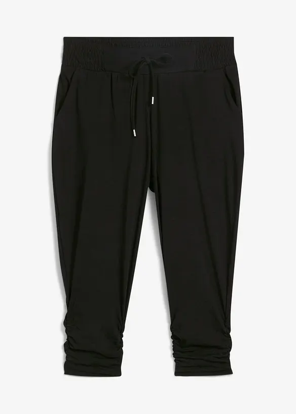 Jersey-Hose aus Baumwoll-Mix in schwarz von vorne - bonprix Jersey-Hose aus Baumwoll-Mix in schwarz von vorne - bonprix