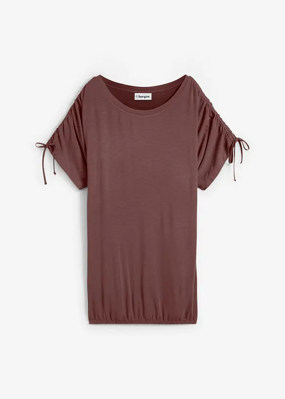 Shirt aus fließender Viskose in braun von vorne - bonprix Shirt aus fließender Viskose in braun von vorne - bonprix
