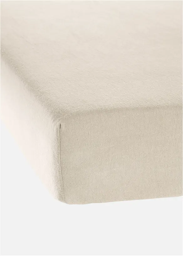 Biber Spannbettlaken in beige - bonprix