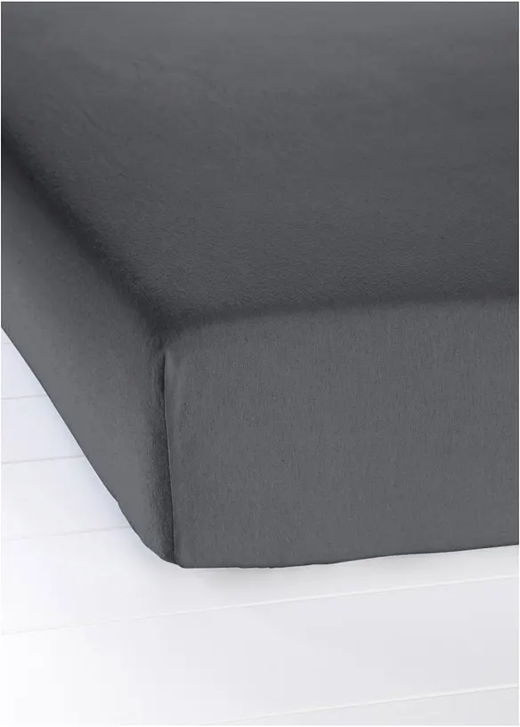 Biber Spannbettlaken in grau - bonprix