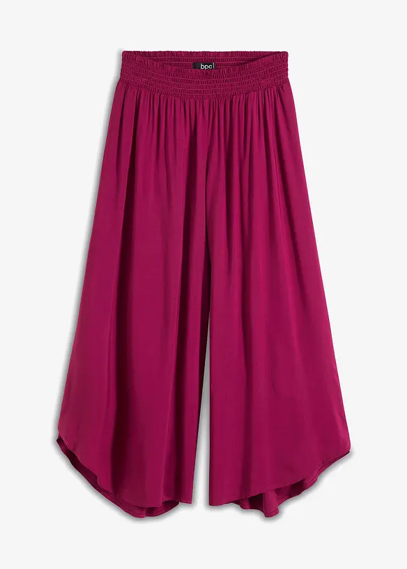 Wadenlange Culotte aus softer Viskose in lila von vorne - bonprix Wadenlange Culotte aus softer Viskose in lila von vorne - bonprix