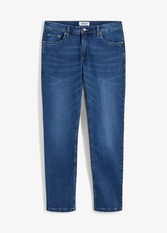 Regular-Fit-Jeans, Straight in blau von vorne - bonprix