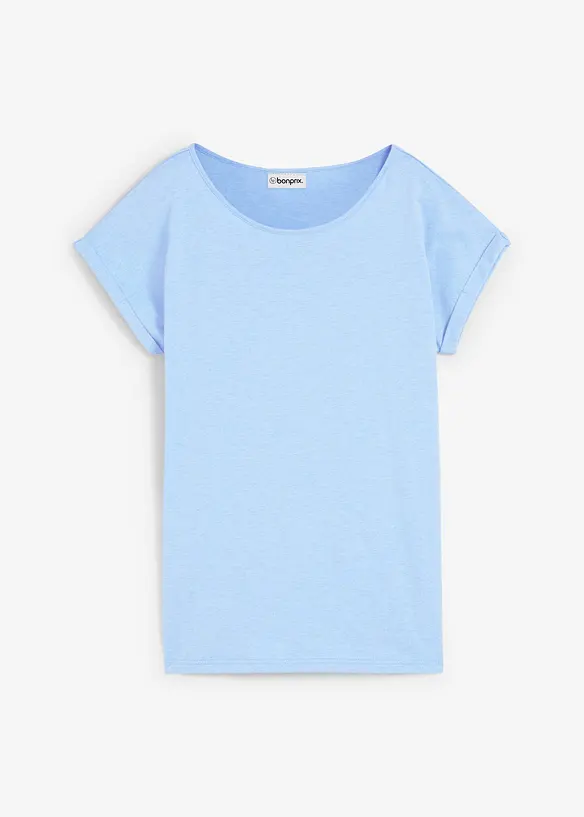 Shirt mit Seidenanteil in blau von vorne - bonprix Shirt mit Seidenanteil in blau von vorne - bonprix
