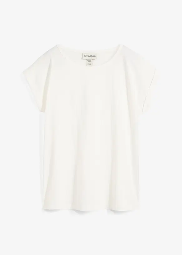 Shirt mit Seidenanteil in weiß von vorne - bonprix Shirt mit Seidenanteil in weiß von vorne - bonprix