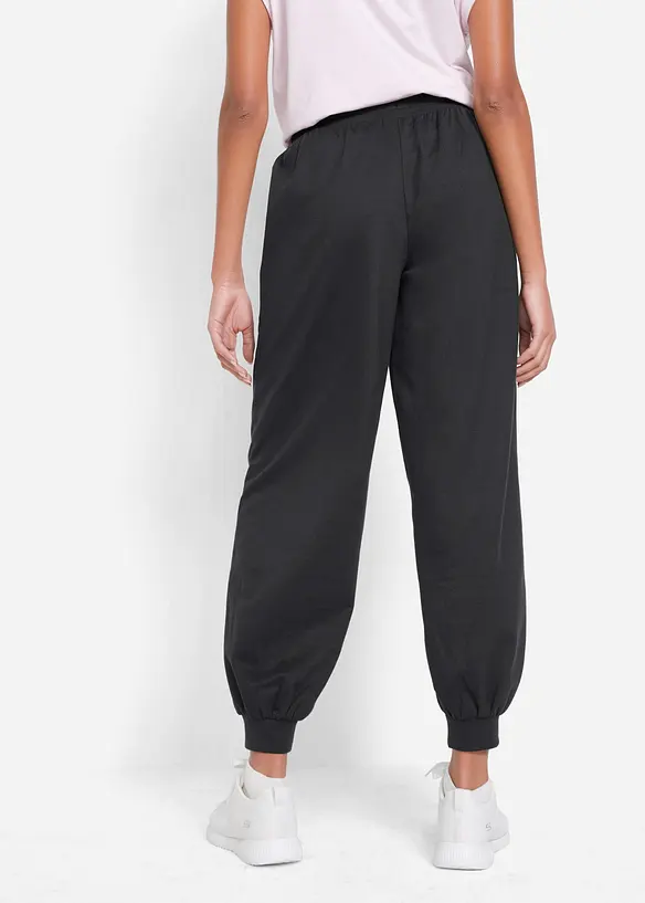Jogginghose mit elastischem Bund in schwarz von hinten - bonprix Jogginghose mit elastischem Bund in schwarz von hinten - bonprix