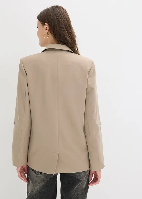 Oversize Blazer in braun von hinten (im Anschnitt) - bonprix Oversize Blazer in braun von hinten (im Anschnitt) - bonprix