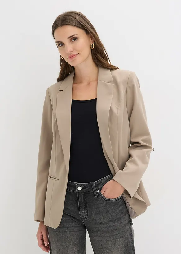 Oversize Blazer in braun von vorne (im Anschnitt) - bonprix Oversize Blazer in braun von vorne (im Anschnitt) - bonprix