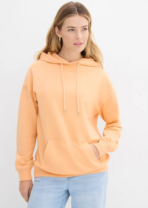 Oversize Hoodie in orange von vorne (im Anschnitt) - bonprix Oversize Hoodie in orange von vorne (im Anschnitt) - bonprix
