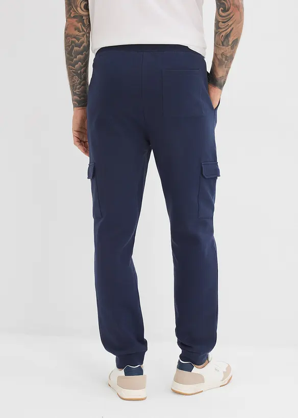 Regular Fit Jogginghose, Straight in blau von hinten - bonprix