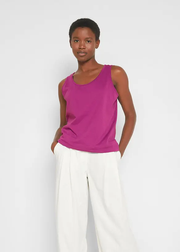 Long-Top (5er-Pack) in blau von vorne (im Anschnitt) - bonprix Long-Top (5er-Pack) in blau von vorne (im Anschnitt) - bonprix