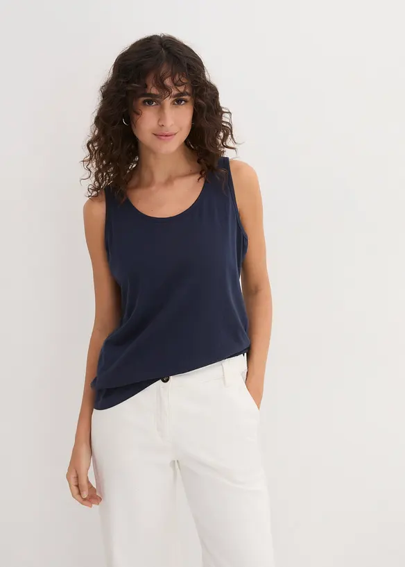 Long-Top (5er-Pack) in pink von vorne (im Anschnitt) - bonprix