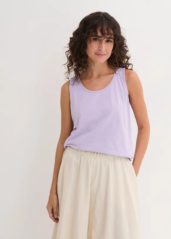 Long-Top (5er-Pack) in lila von vorne (im Anschnitt) - bonprix Long-Top (5er-Pack) in lila von vorne (im Anschnitt) - bonprix