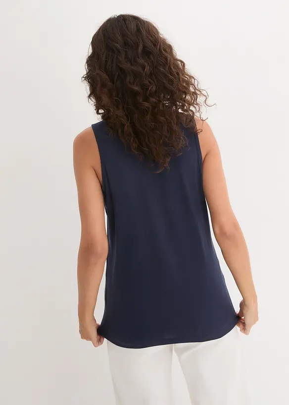 Long-Top (5er-Pack) in pink von hinten (im Anschnitt) - bonprix