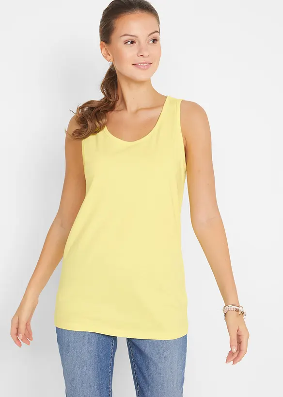 Long-Top (5er-Pack) in rosa von vorne (im Anschnitt) - bonprix