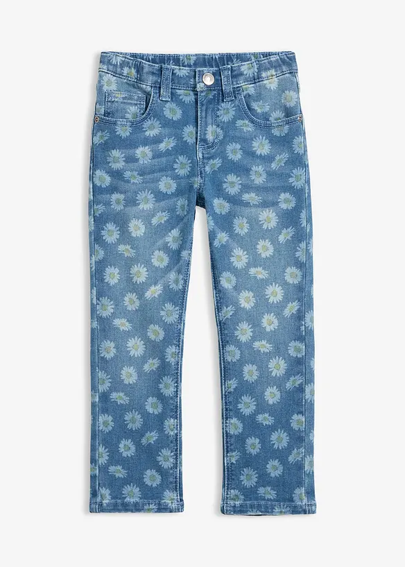 Ultra-Soft Slim-Fit-Jeans Mid Waist in blau von vorne - bonprix