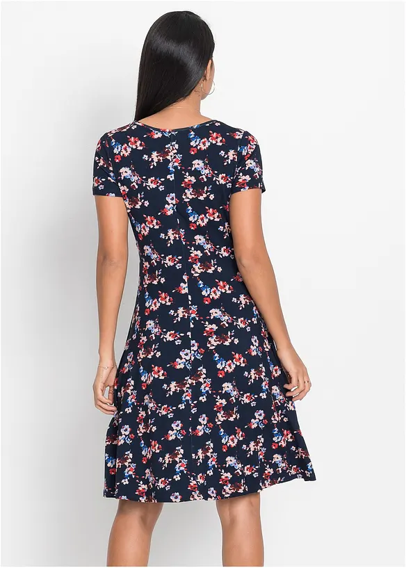 Jerseykleid aus Viskose-Mix in blau von hinten (Totalaufnahme) - bonprix Jerseykleid aus Viskose-Mix in blau von hinten (Totalaufnahme) - bonprix