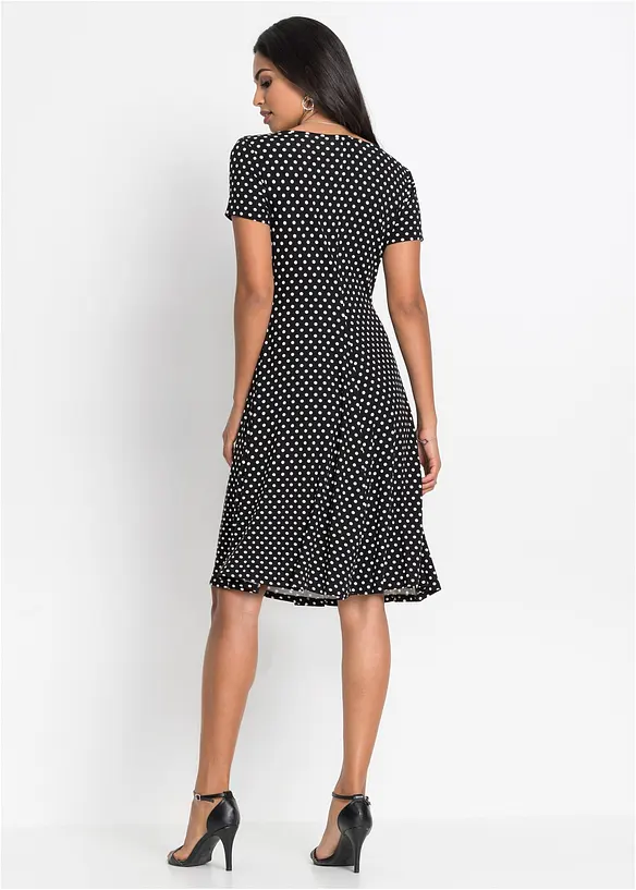 Jerseykleid aus Viskose-Mix in schwarz von hinten (Totalaufnahme) - bonprix Jerseykleid aus Viskose-Mix in schwarz von hinten (Totalaufnahme) - bonprix