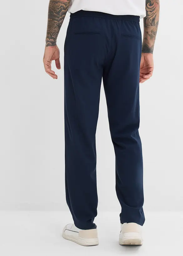 Relaxed Fit Schlupfhose, Straight in blau von hinten - bonprix