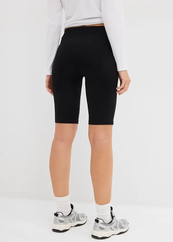 Lange Radlerhose (2er Pack) in schwarz von hinten - bonprix Lange Radlerhose (2er Pack) in schwarz von hinten - bonprix