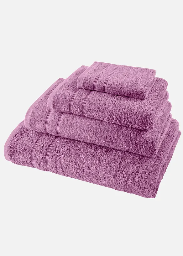Baumwoll-Handtuch Deluxe in lila - bonprix