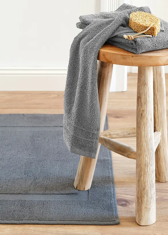 Baumwoll-Handtuch Deluxe in grau (Ambiente) - bonprix