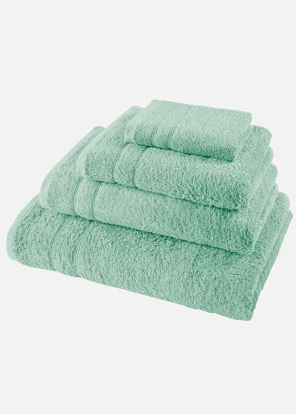 Baumwoll-Handtuch Deluxe in blau - bonprix