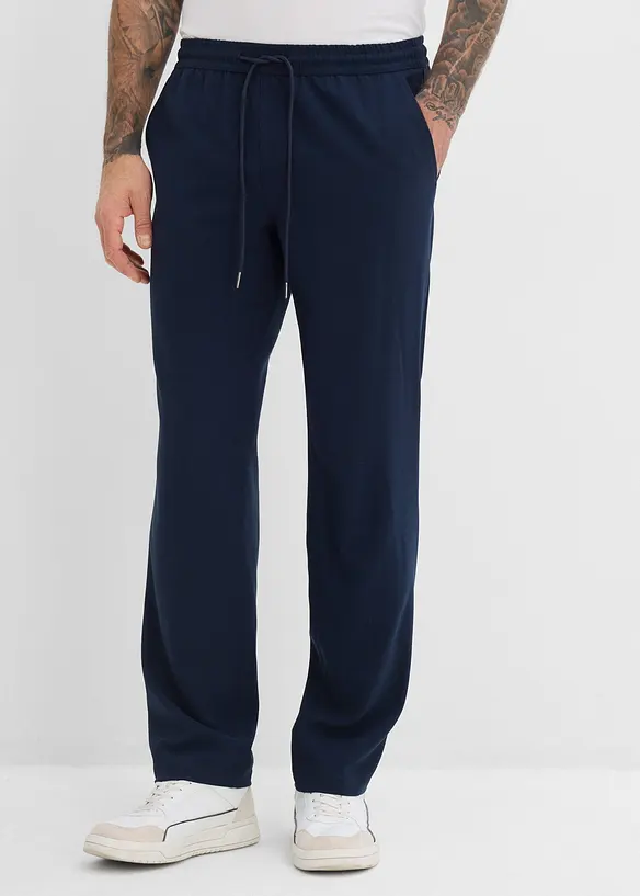 Relaxed Fit Schlupfhose, Straight in blau von vorne - bonprix