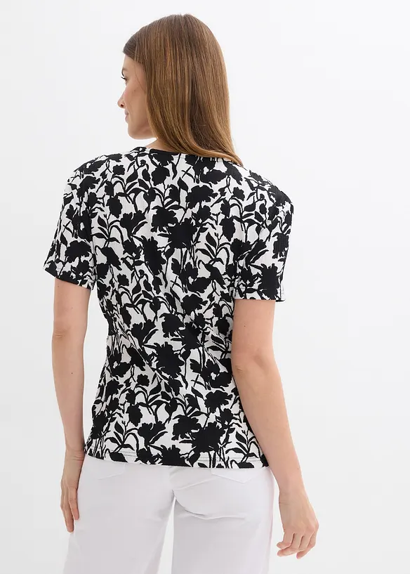 bedrucktes Shirt in weiß von hinten (im Anschnitt) - bonprix