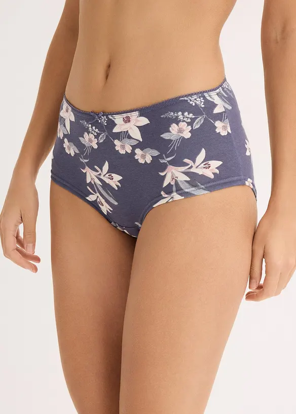 Damen Maxipanty mit Baumwolle (4er Pack) in rosa von vorne - bonprix