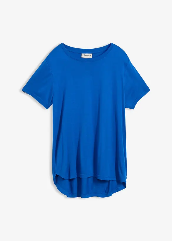 Longshirt aus softer Viskose in blau von vorne - bonprix