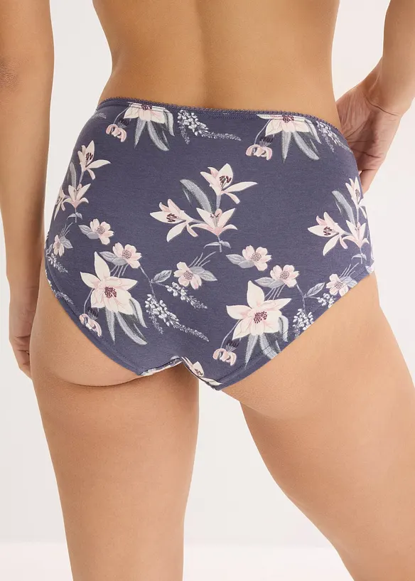 Damen Maxipanty mit Baumwolle (4er Pack) in rosa von hinten - bonprix