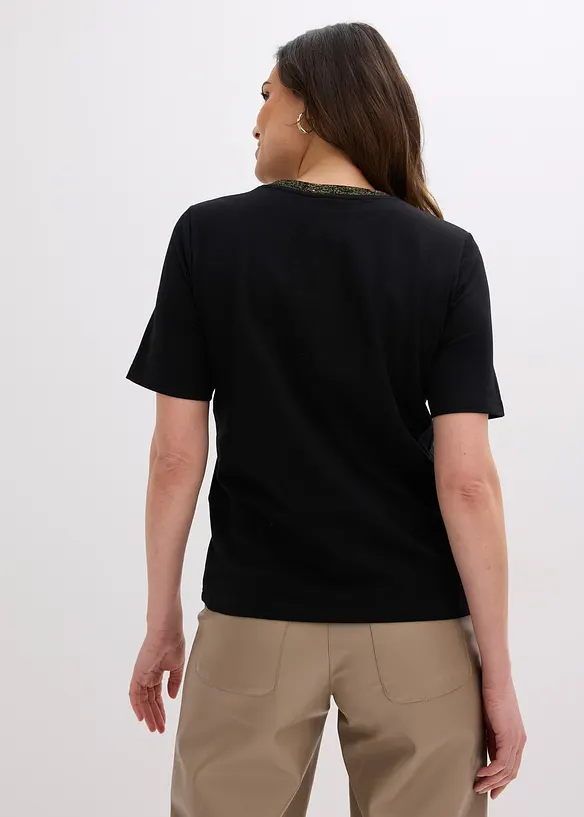 Shirt aus Bio-Baumwolle in schwarz von hinten (im Anschnitt) - bonprix Shirt aus Bio-Baumwolle in schwarz von hinten (im Anschnitt) - bonprix