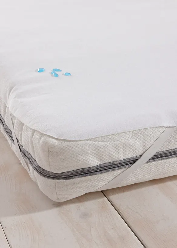 Molton Matratzenauflage in weiß - bonprix