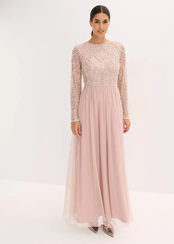 Abendkleid in rosa von vorne (Totalaufnahme) - bonprix Abendkleid in rosa von vorne (Totalaufnahme) - bonprix