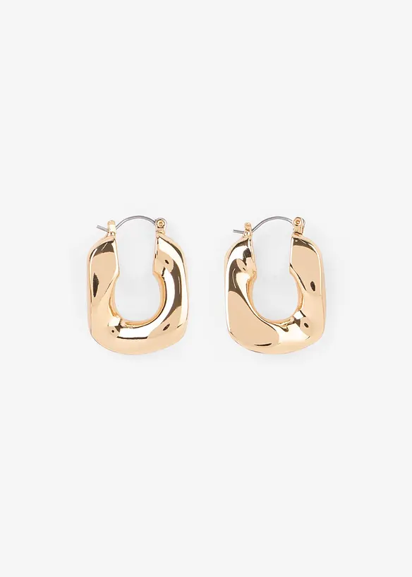 Creolen in außergewöhnlichem Design in gold von vorne - bonprix