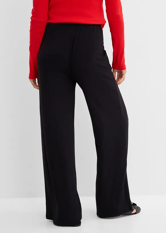 Jersey-Hose aus fließender Viskose in schwarz von hinten - bonprix Jersey-Hose aus fließender Viskose in schwarz von hinten - bonprix