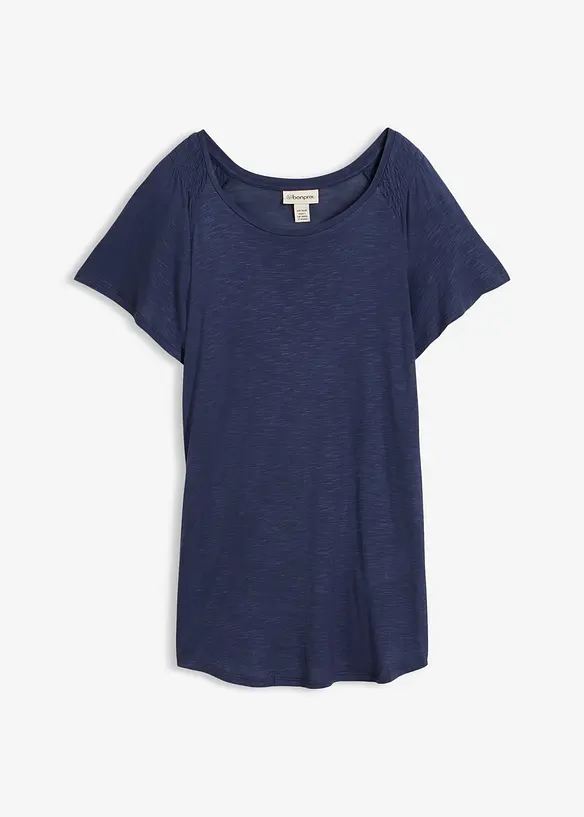 Flammgarn-Shirt mit Flügelärmeln in blau von vorne - bonprix Flammgarn-Shirt mit Flügelärmeln in blau von vorne - bonprix