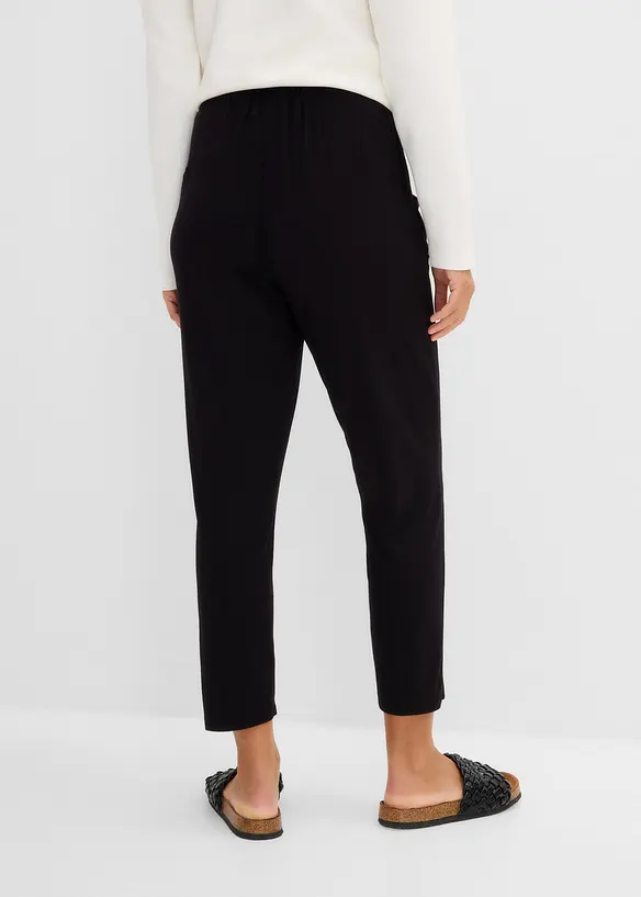Sporthose aus Viskose-Mix, 7/8-Länge in schwarz von hinten - bonprix