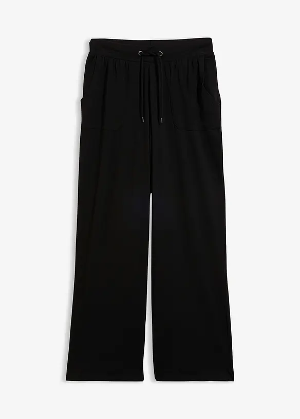 Jogginghose aus Baumwoll-Mix in schwarz von vorne - bonprix Jogginghose aus Baumwoll-Mix in schwarz von vorne - bonprix