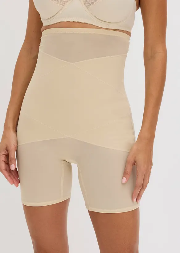Medium Shape-Radlerhose in beige von vorne - bonprix