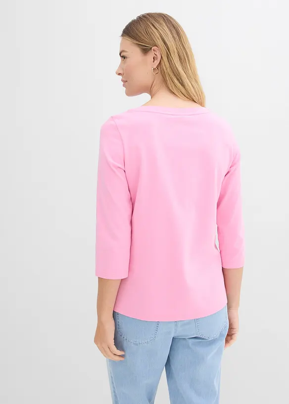Shirt aus reiner schwerer Bio-Baumwolle in rosa von hinten (im Anschnitt) - bonprix Shirt aus reiner schwerer Bio-Baumwolle in rosa von hinten (im Anschnitt) - bonprix