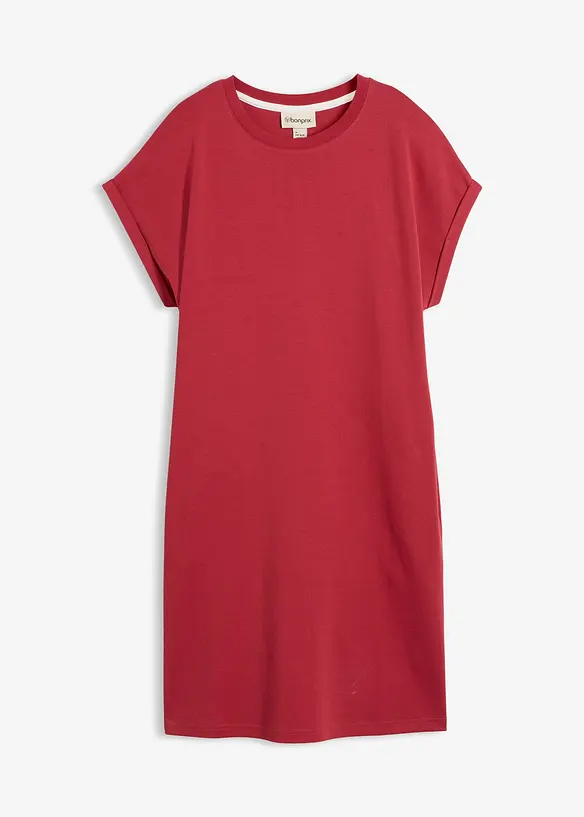 Shirtkleid aus schwerer reiner Bio-Baumwolle in rot von vorne - bonprix Shirtkleid aus schwerer reiner Bio-Baumwolle in rot von vorne - bonprix